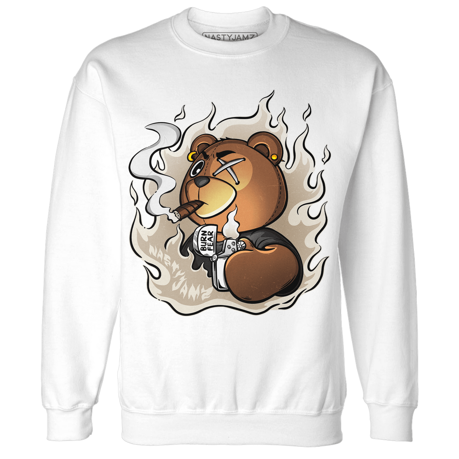 Latte 1s Sweatshirt Match BER Burn Fear - NastyJamz