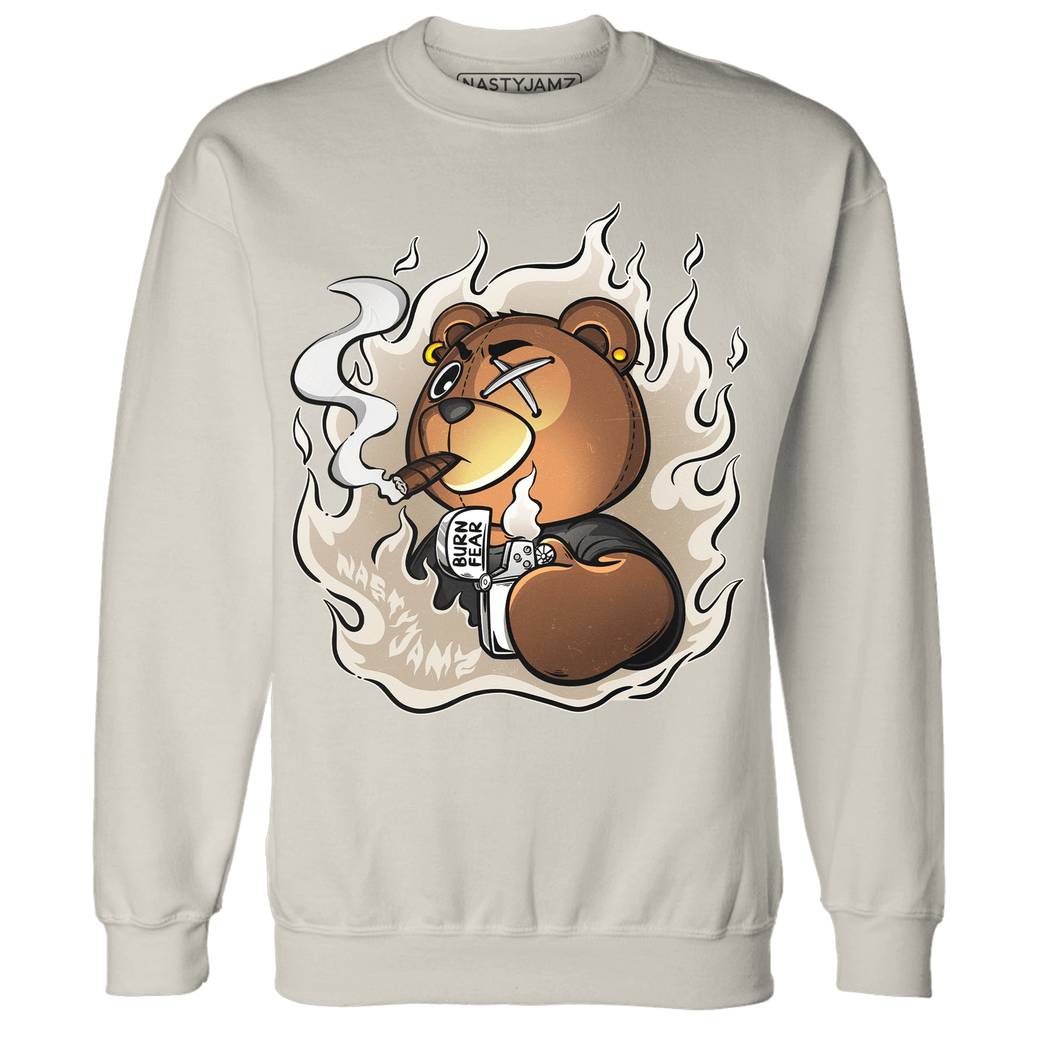 Latte 1s Sweatshirt Match BER Burn Fear - NastyJamz