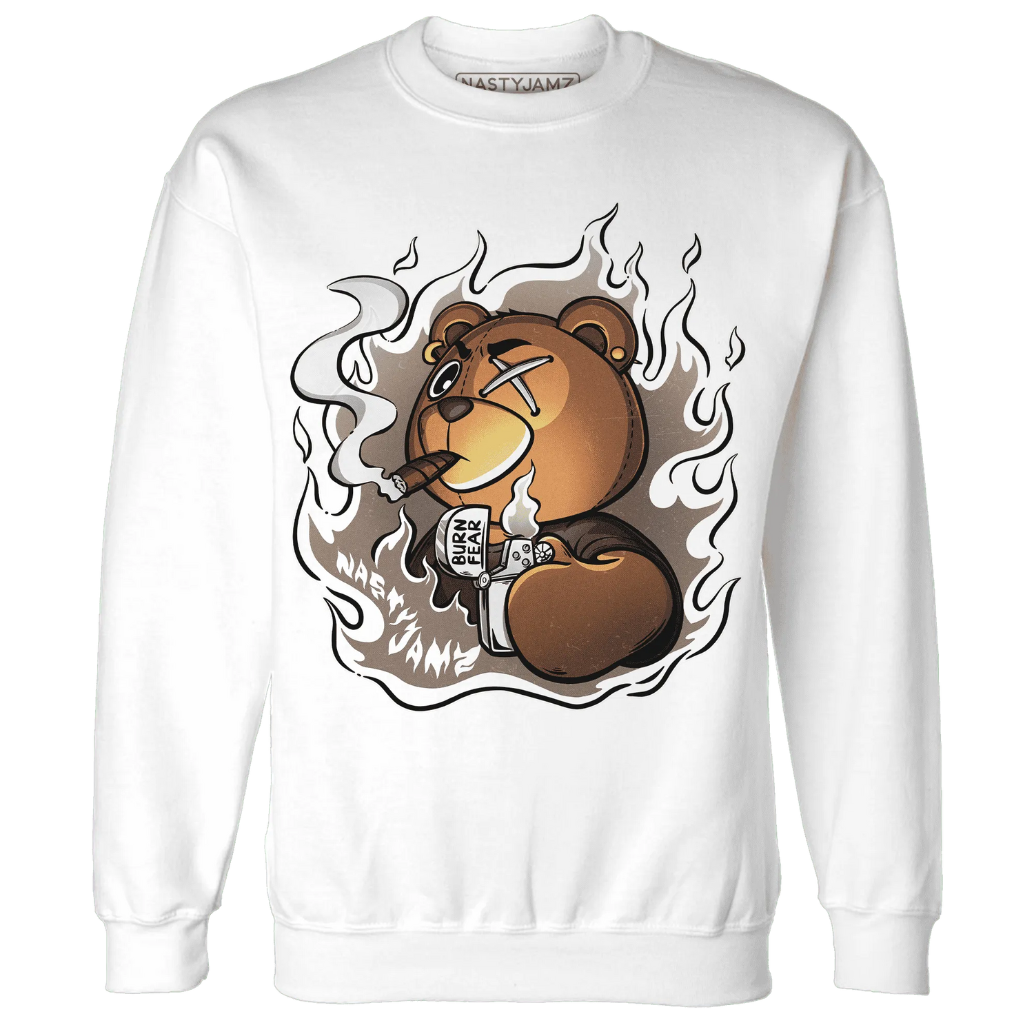 NastyJamz-Low-Mocha-1s-Sweatshirt-Match-BER-Burn-Fear