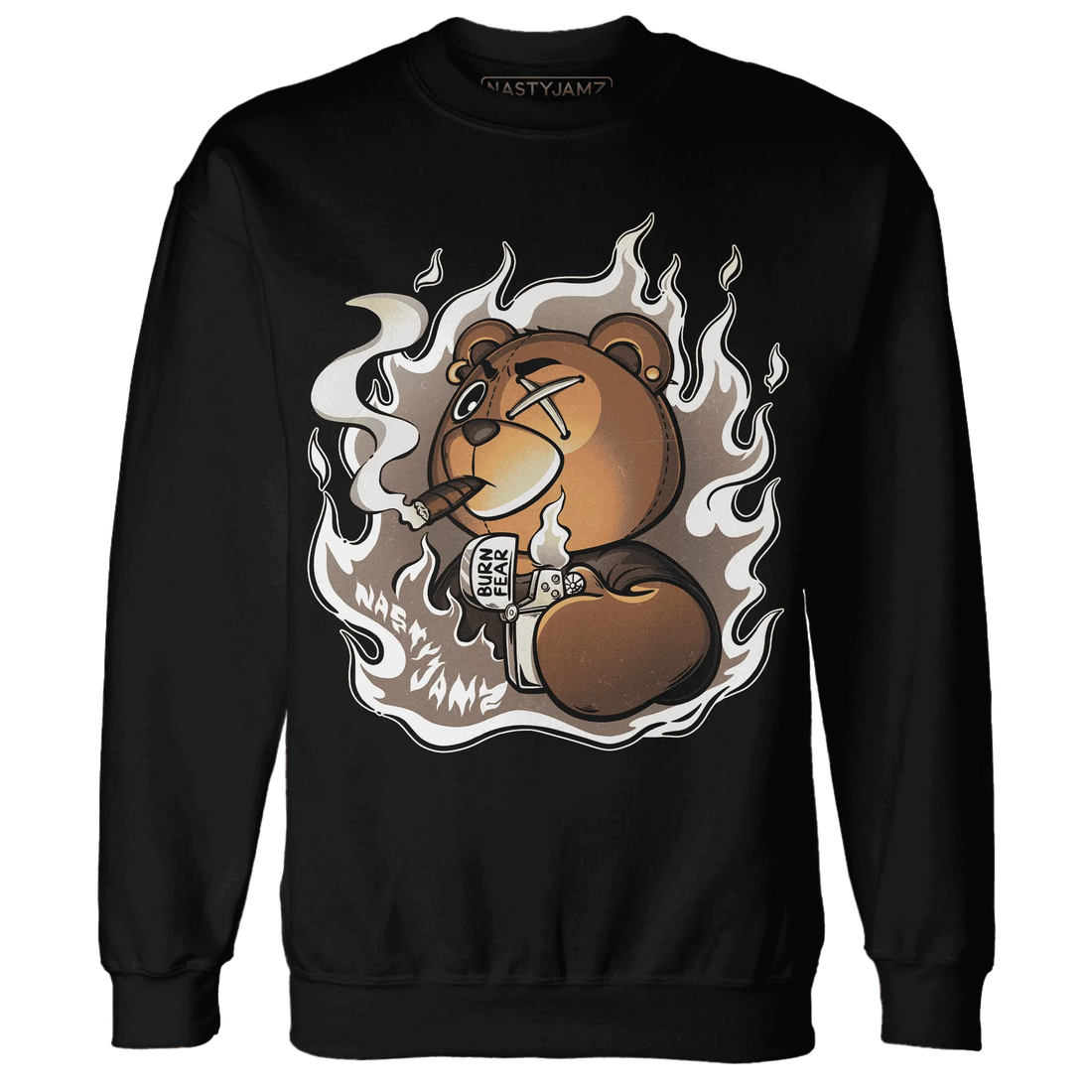 NastyJamz-Low-Mocha-1s-Sweatshirt-Match-BER-Burn-Fear