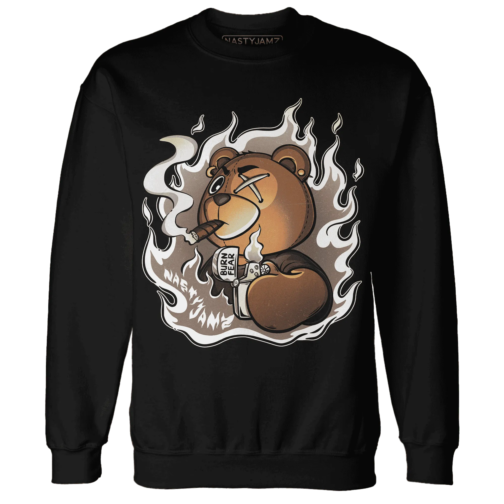 NastyJamz-Low-Mocha-1s-Sweatshirt-Match-BER-Burn-Fear