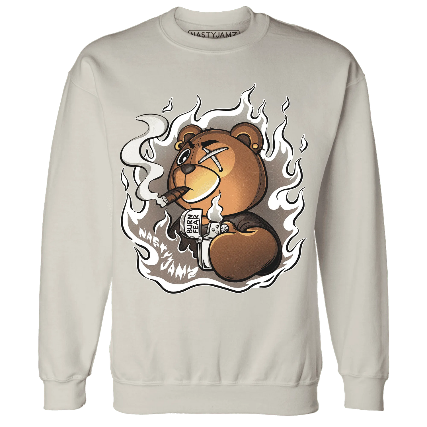 NastyJamz-Low-Mocha-1s-Sweatshirt-Match-BER-Burn-Fear