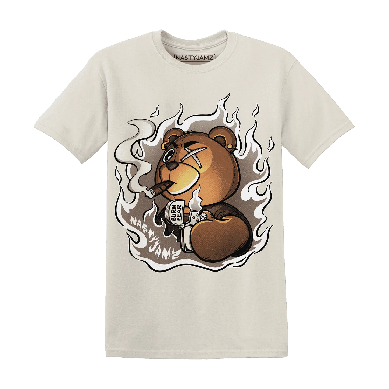 NastyJamz-Low-Mocha-1s-T-Shirt-Match-BER-Burn-Fear