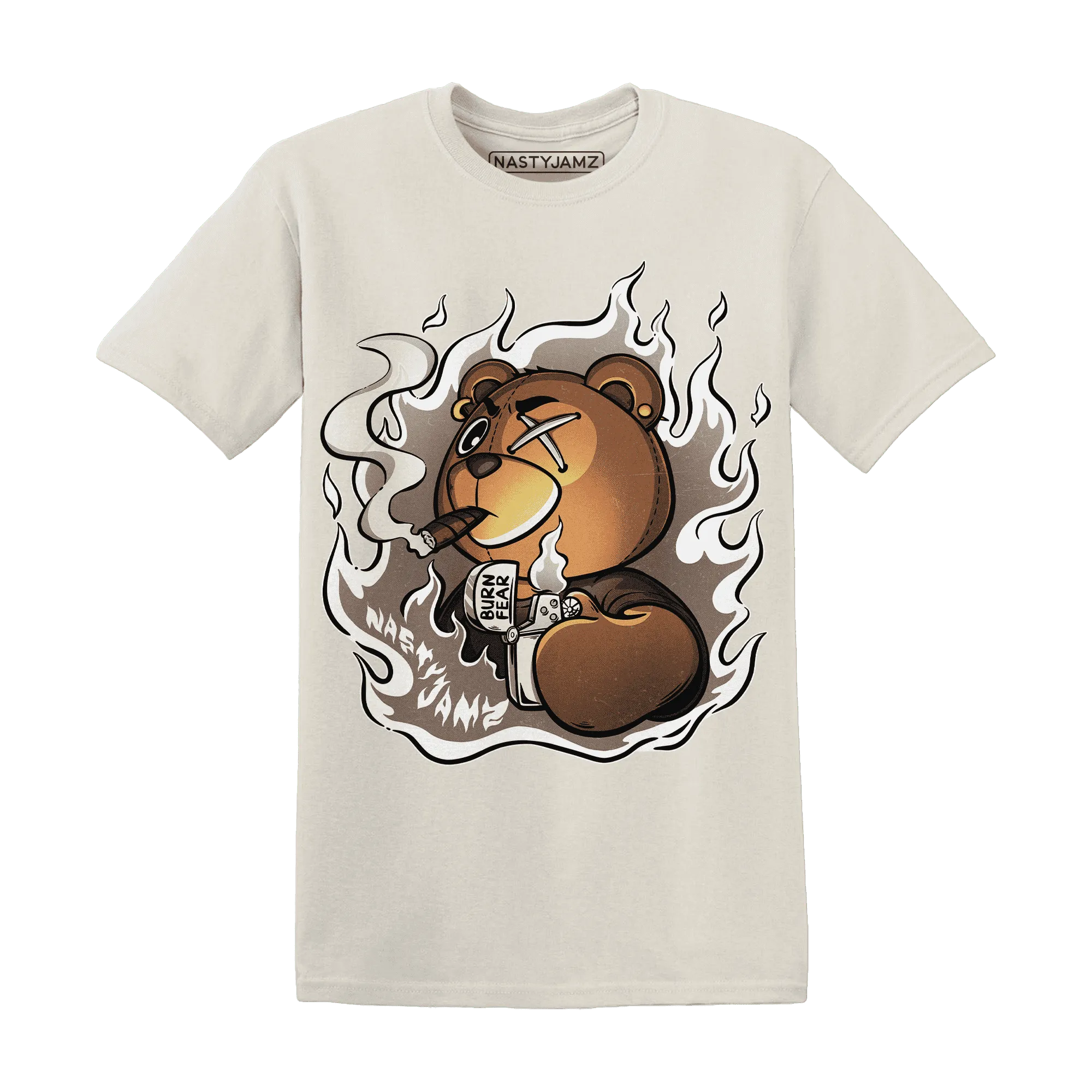 NastyJamz-Low-Mocha-1s-T-Shirt-Match-BER-Burn-Fear