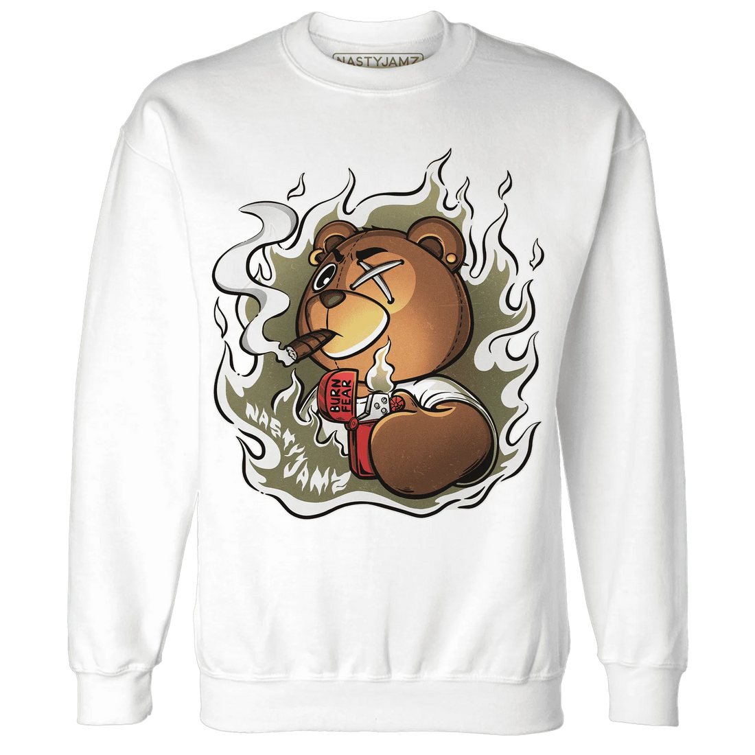 NastyJamz-Medium-Olive-1s-Sweatshirt-Match-BER-Burn-Fear
