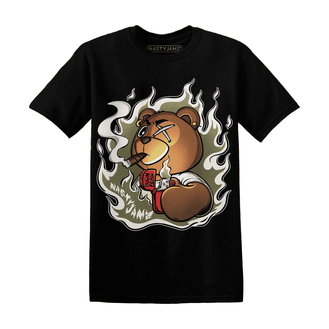 NastyJamz-Medium-Olive-1s-T-Shirt-Match-BER-Burn-Fear