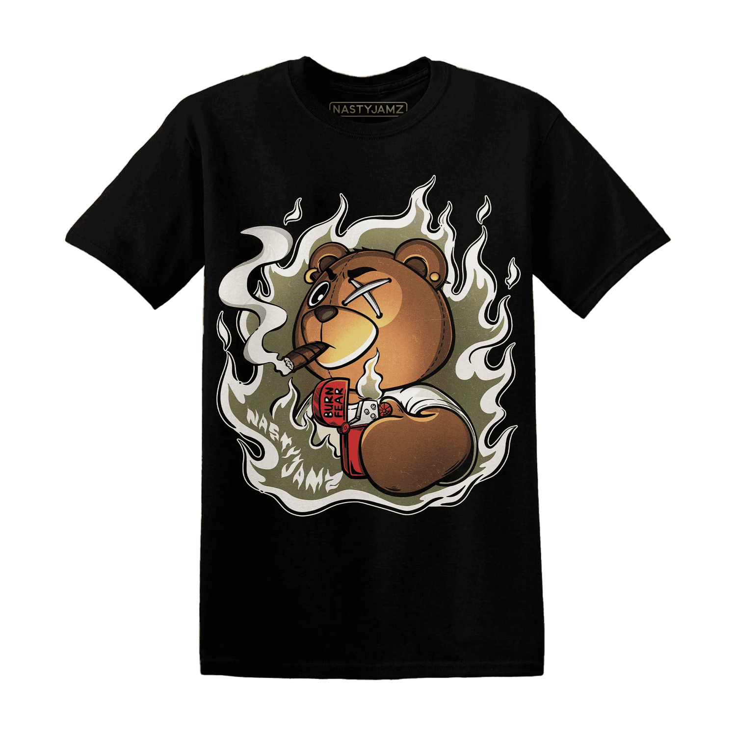NastyJamz-Medium-Olive-1s-T-Shirt-Match-BER-Burn-Fear