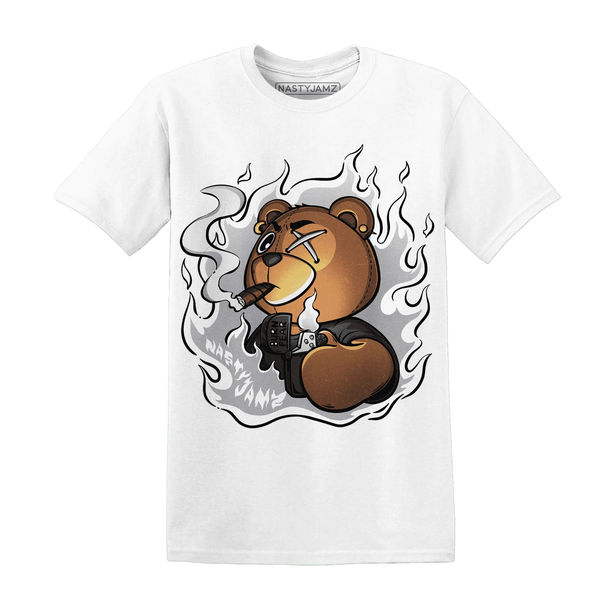 Wolf-Grey-1s-T-Shirt-Match-BER-Burn-Fear