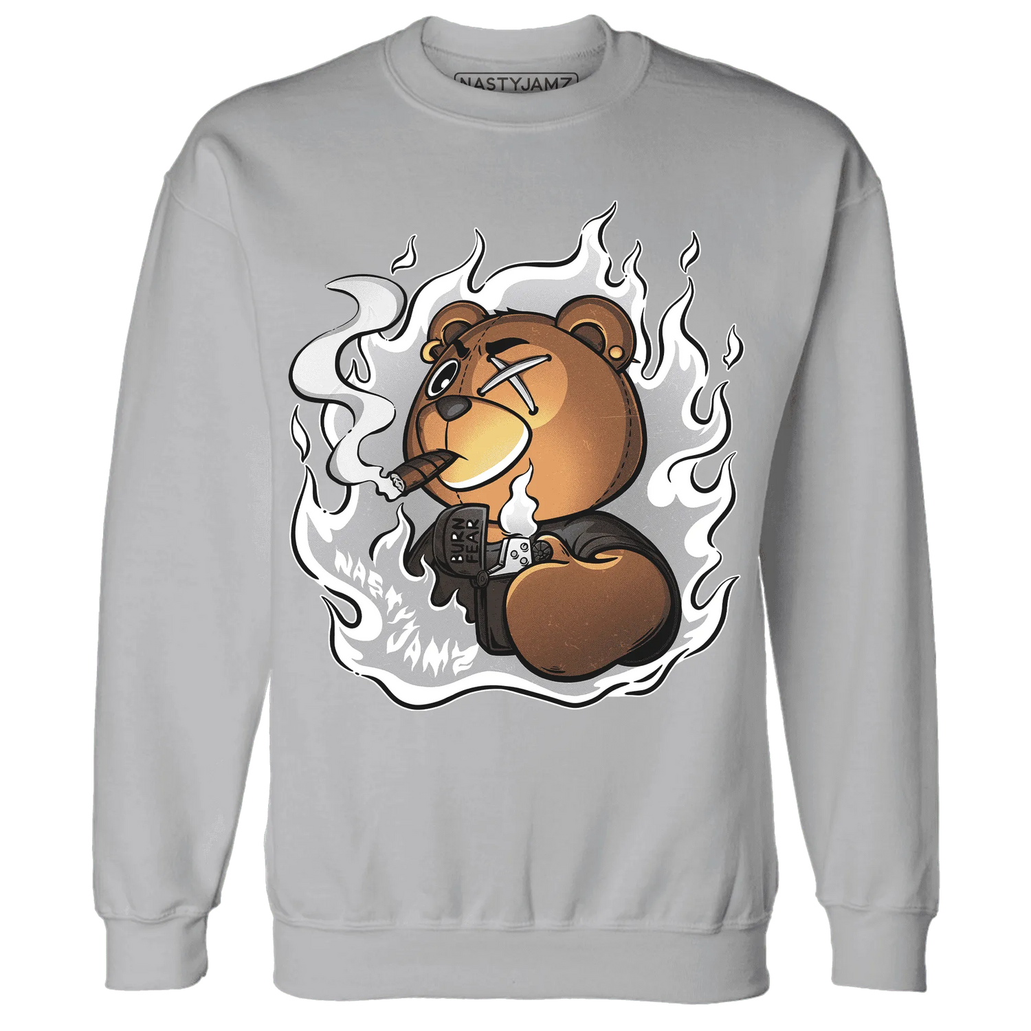 Wolf-Grey-1s-Sweatshirt-Match-BER-Burn-Fear