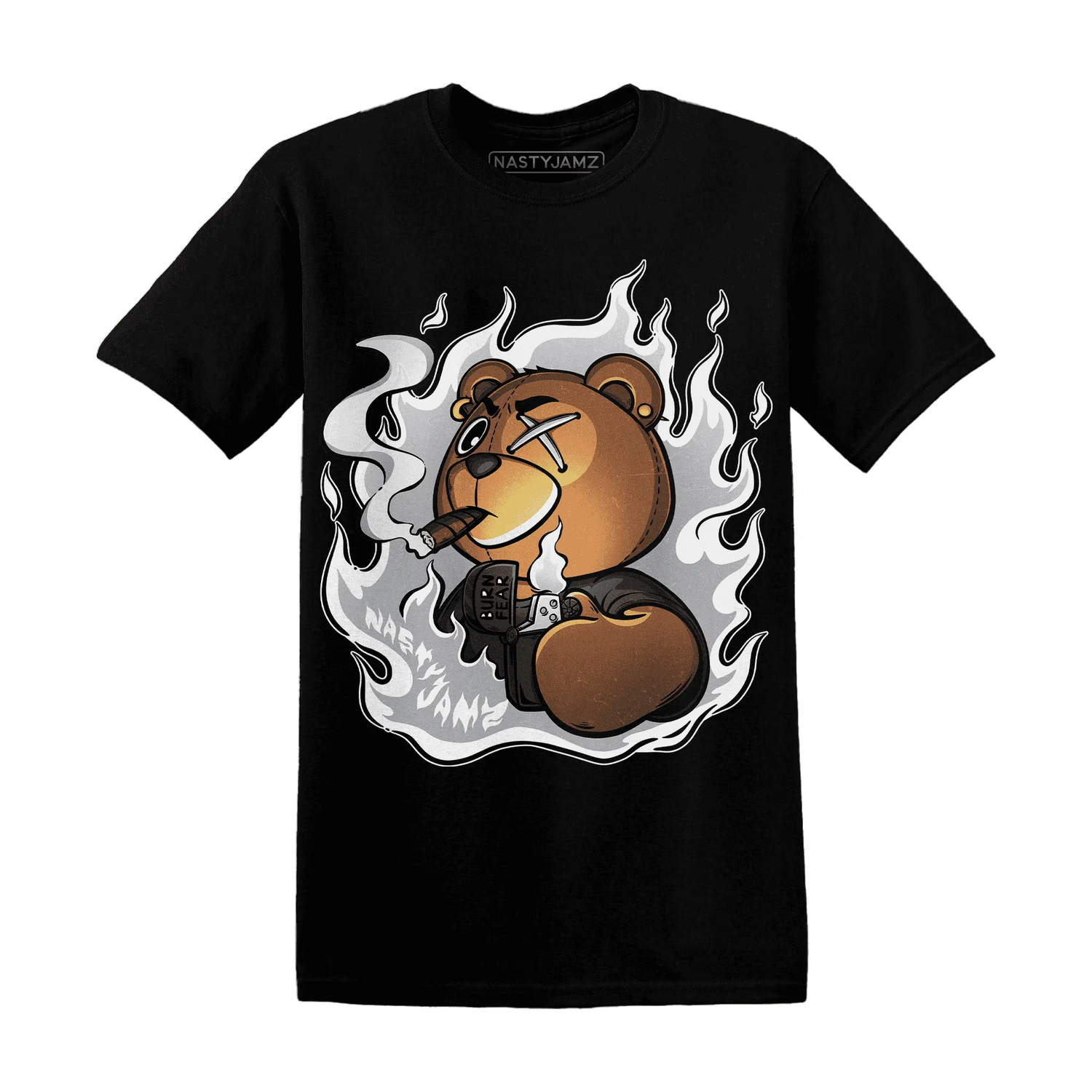 Wolf-Grey-1s-T-Shirt-Match-BER-Burn-Fear