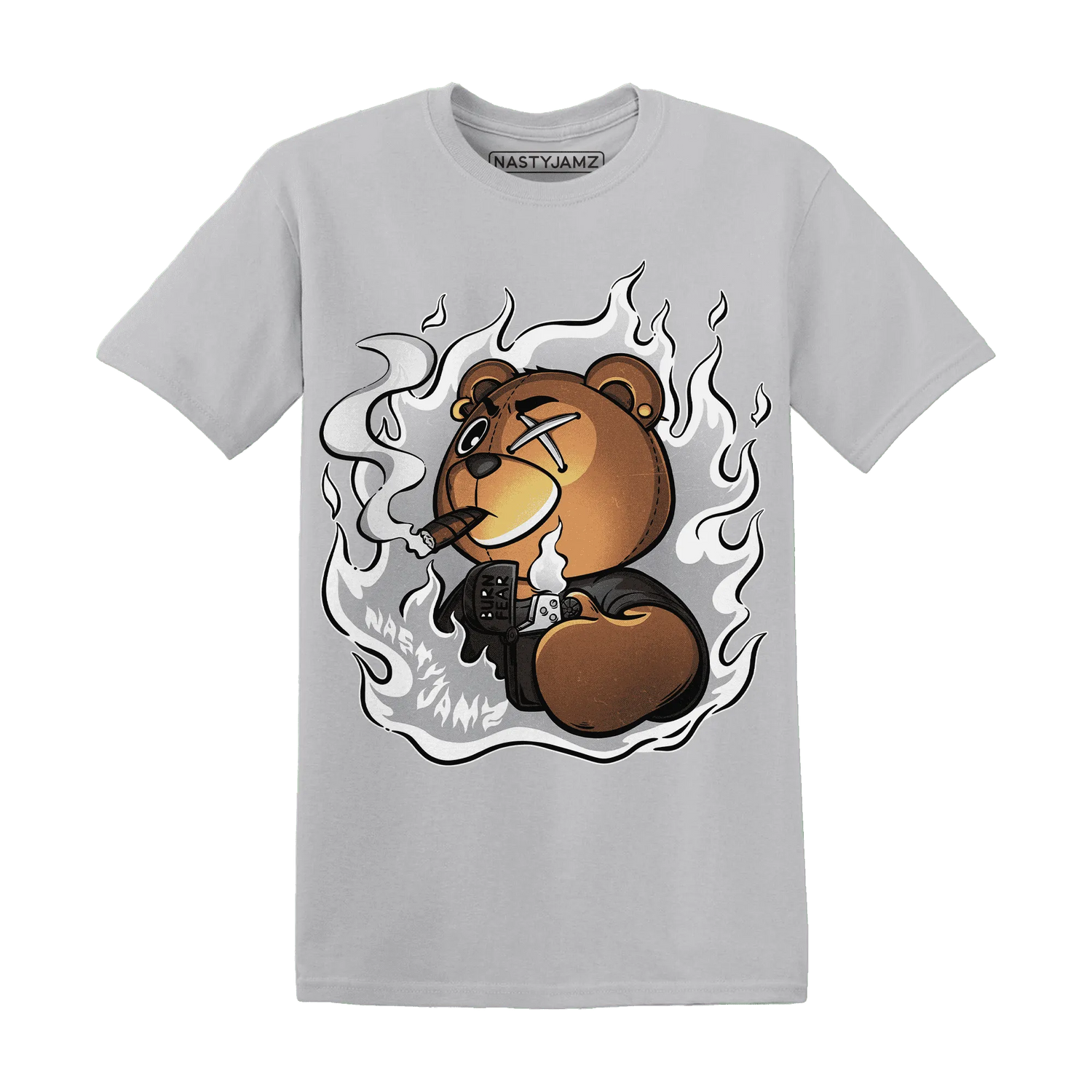 Wolf-Grey-1s-T-Shirt-Match-BER-Burn-Fear