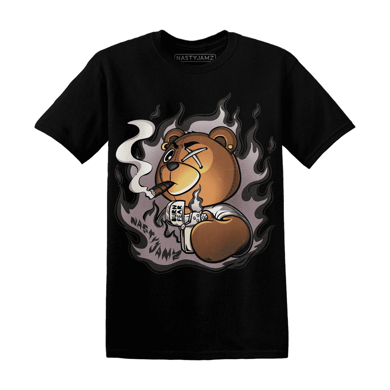 NastyJamz-Black-Violet-Ore-3s-T-Shirt-Match-BER-Burn-Fear