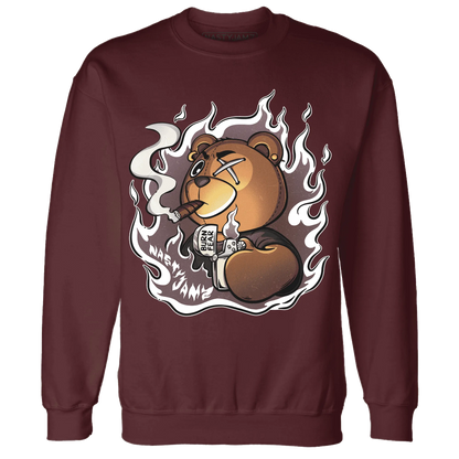 NastyJamz-Burgundy-Crush-3s-Sweatshirt-Match-BER-Burn-Fear