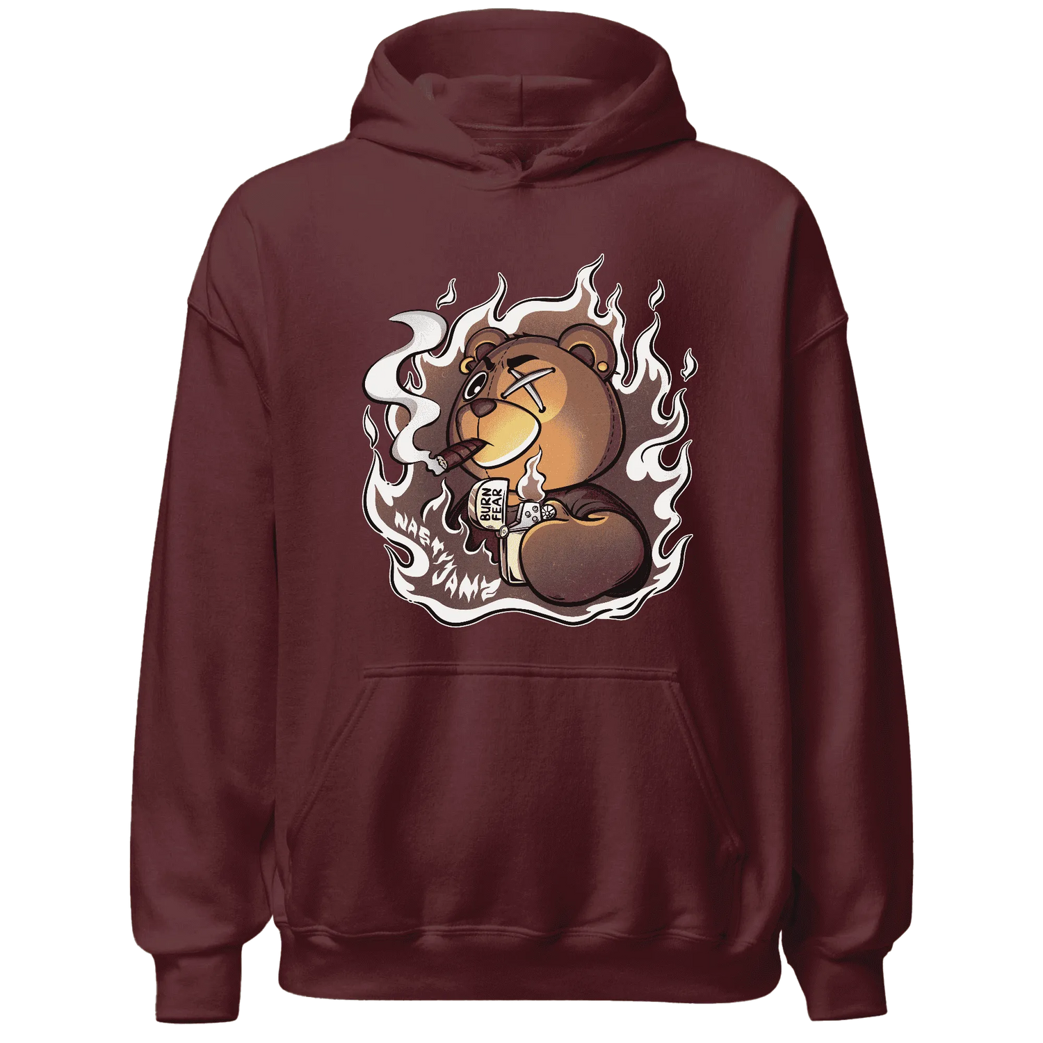 NastyJamz-Burgundy-Crush-3s-Hoodie-Match-BER-Burn-Fear