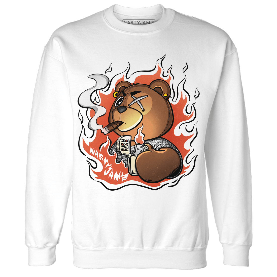 Georgia Peach 3s Sweatshirt Match BER Burn Fear - NastyJamz