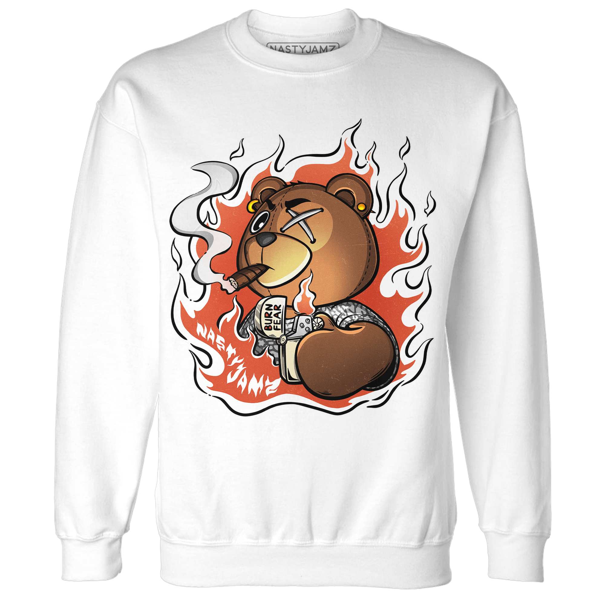 Georgia Peach 3s Sweatshirt Match BER Burn Fear - NastyJamz