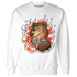 Georgia Peach 3s Sweatshirt Match BER Burn Fear - NastyJamz