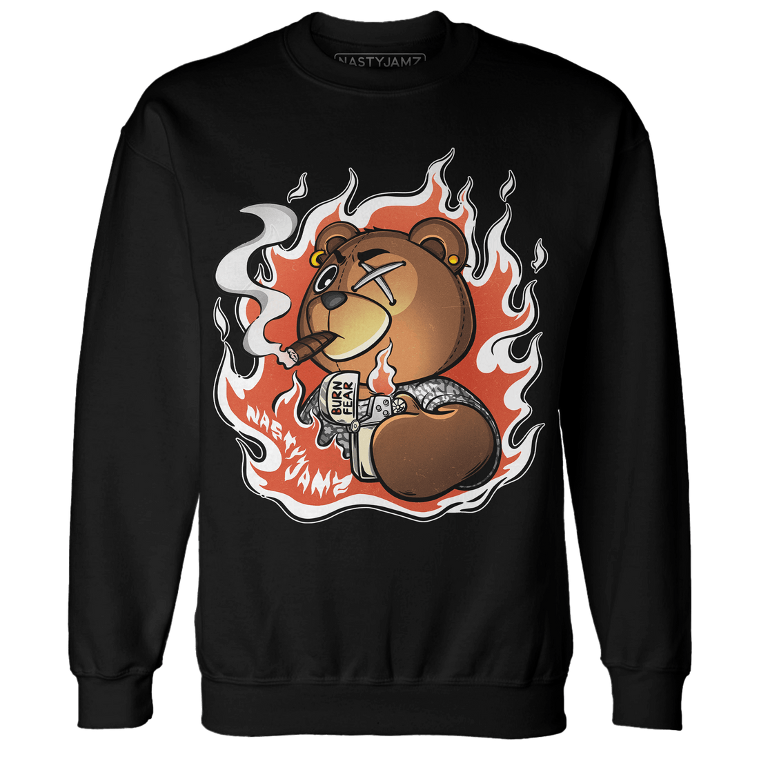 Georgia Peach 3s Sweatshirt Match BER Burn Fear - NastyJamz