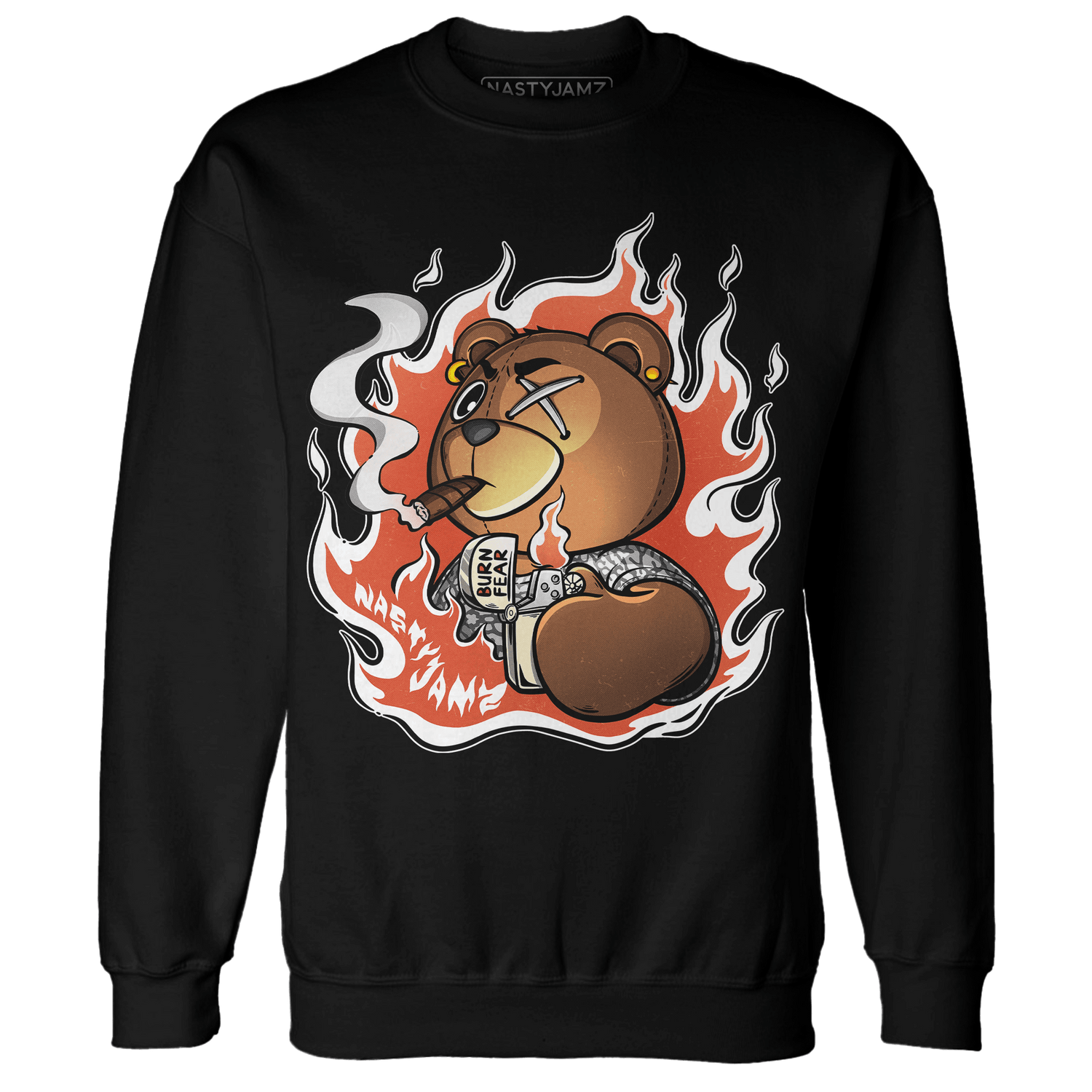 Georgia Peach 3s Sweatshirt Match BER Burn Fear - NastyJamz