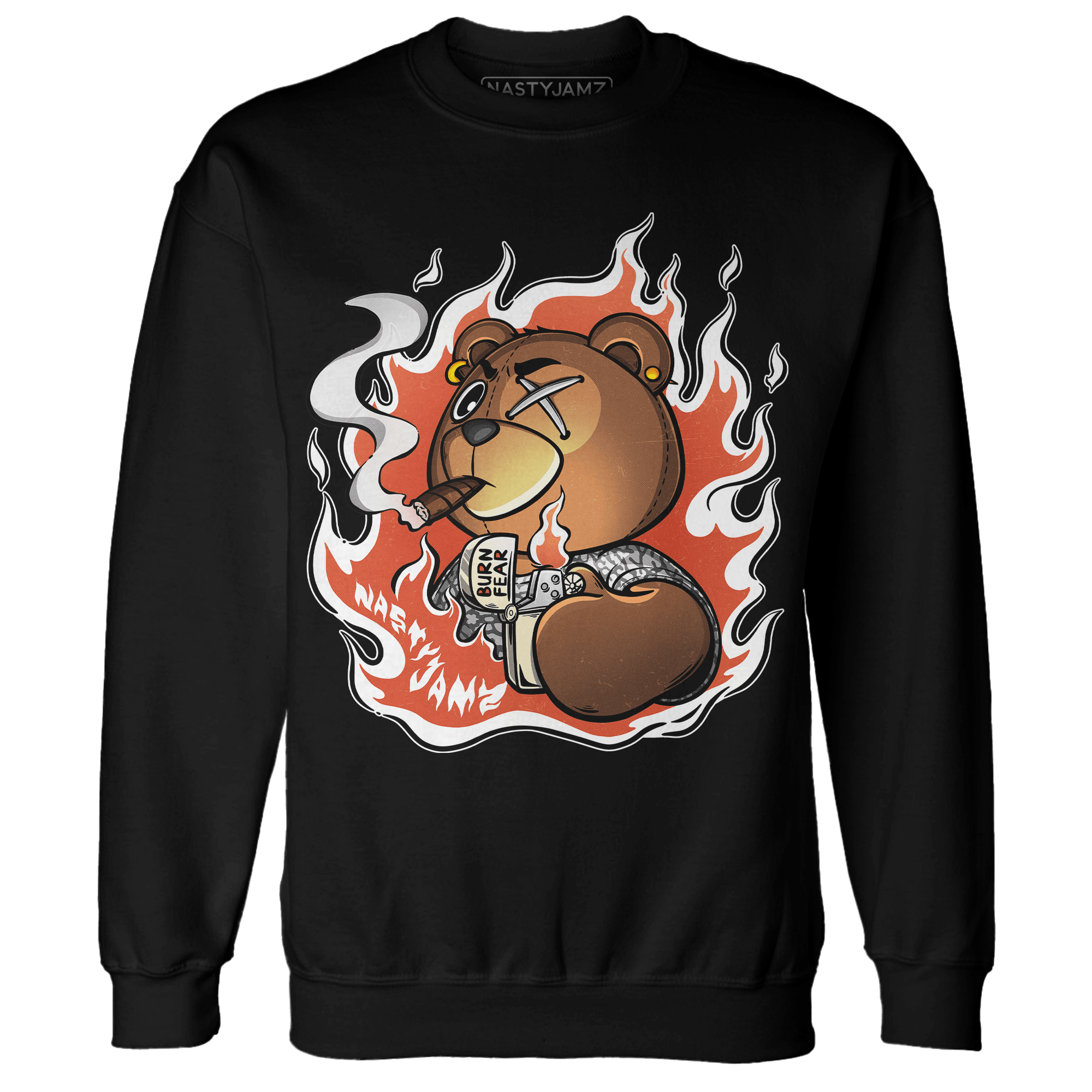 Georgia Peach 3s Sweatshirt Match BER Burn Fear - NastyJamz