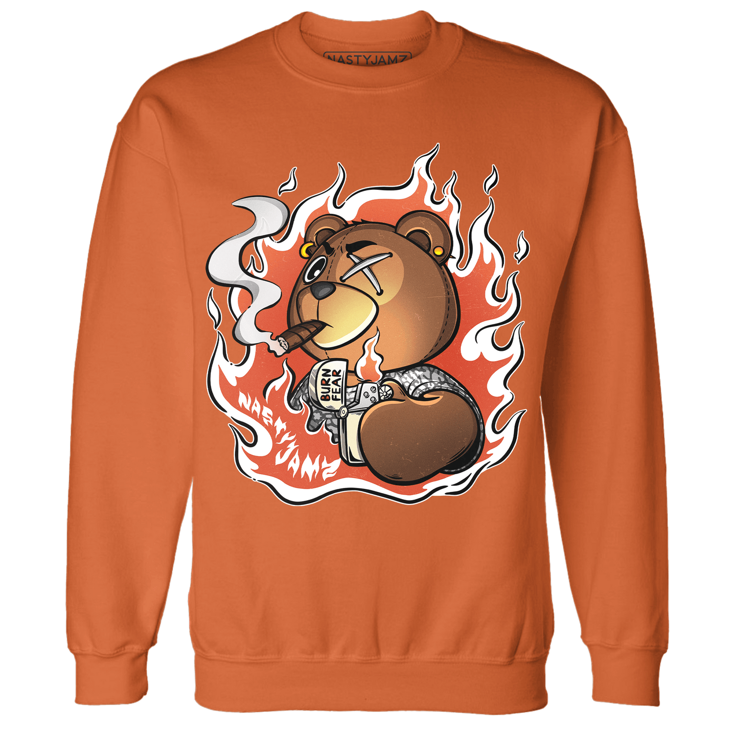 Georgia Peach 3s Sweatshirt Match BER Burn Fear - NastyJamz