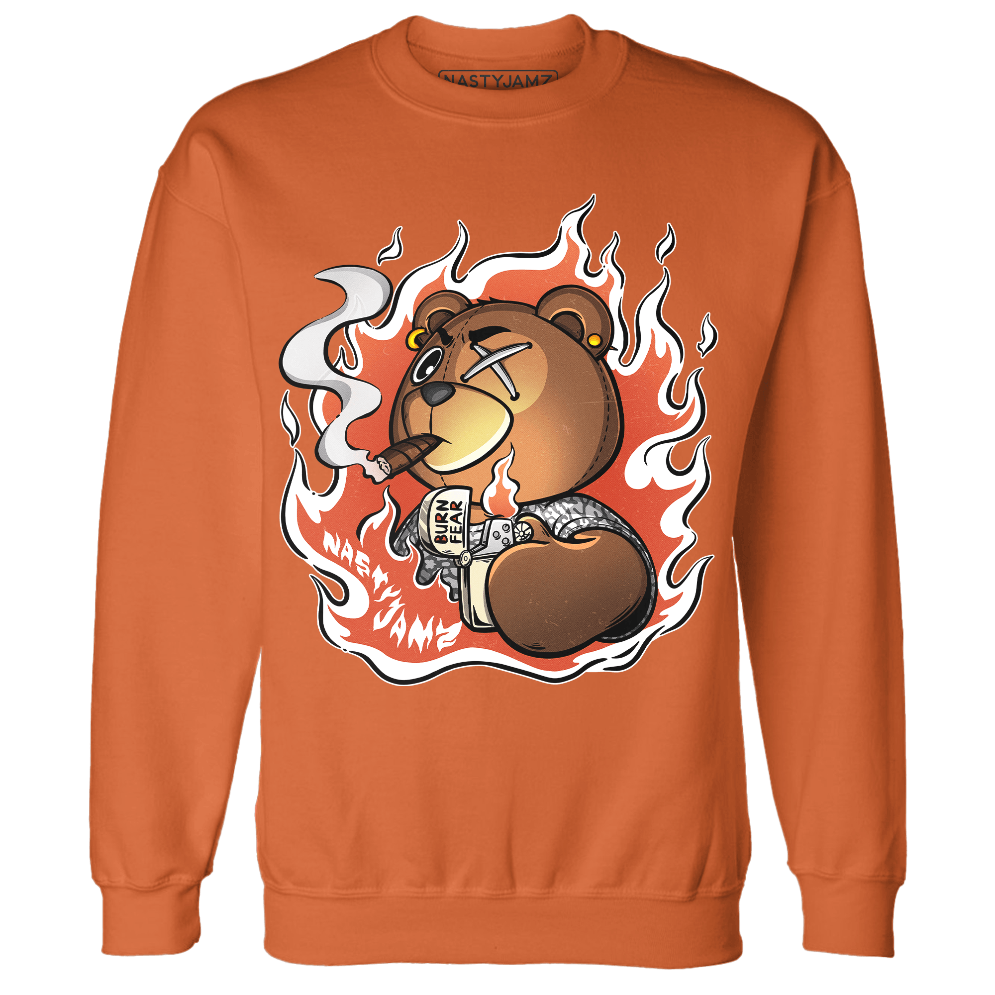 Georgia Peach 3s Sweatshirt Match BER Burn Fear - NastyJamz