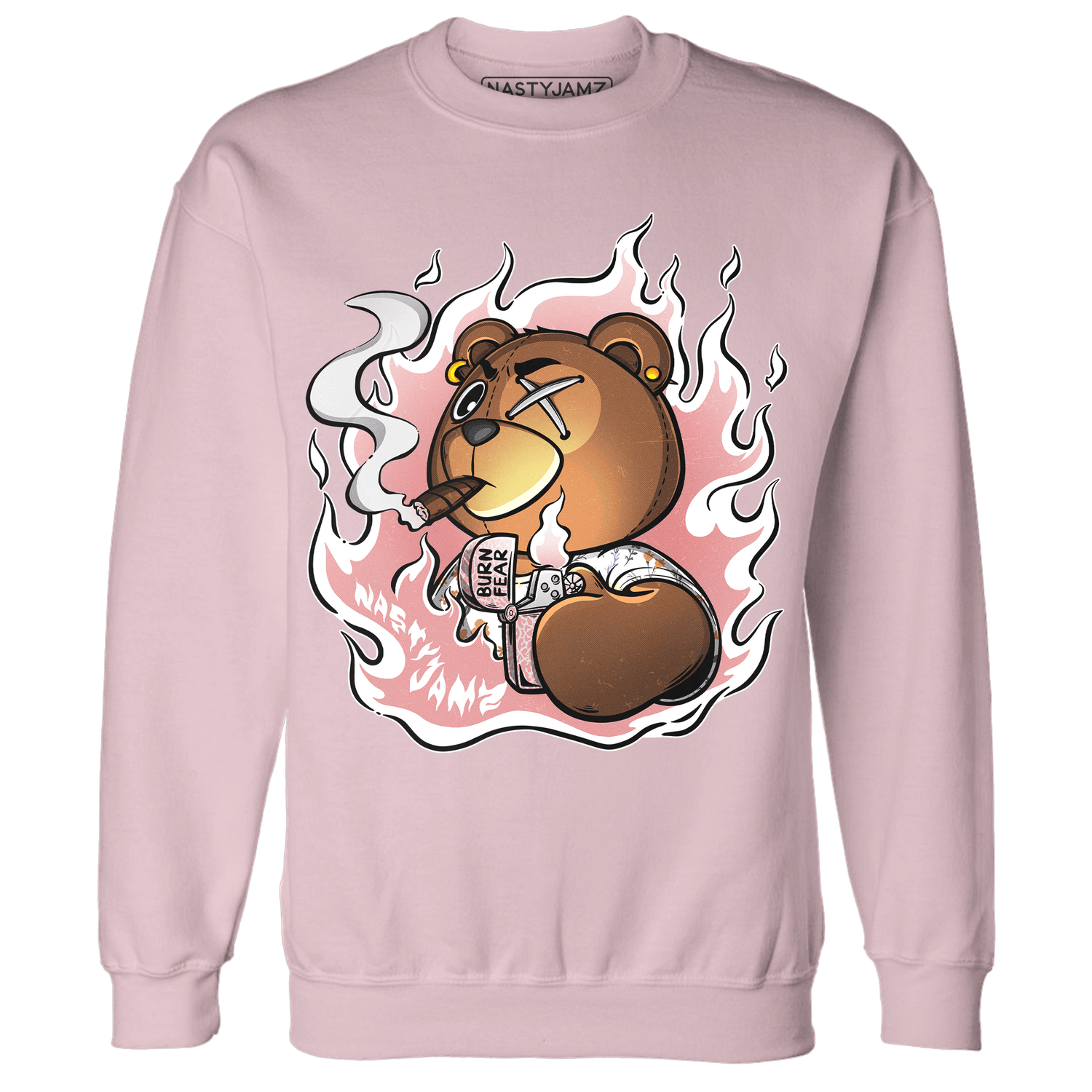 Red Stardust 3s Sweatshirt Match BER Burn Fear - NastyJamz