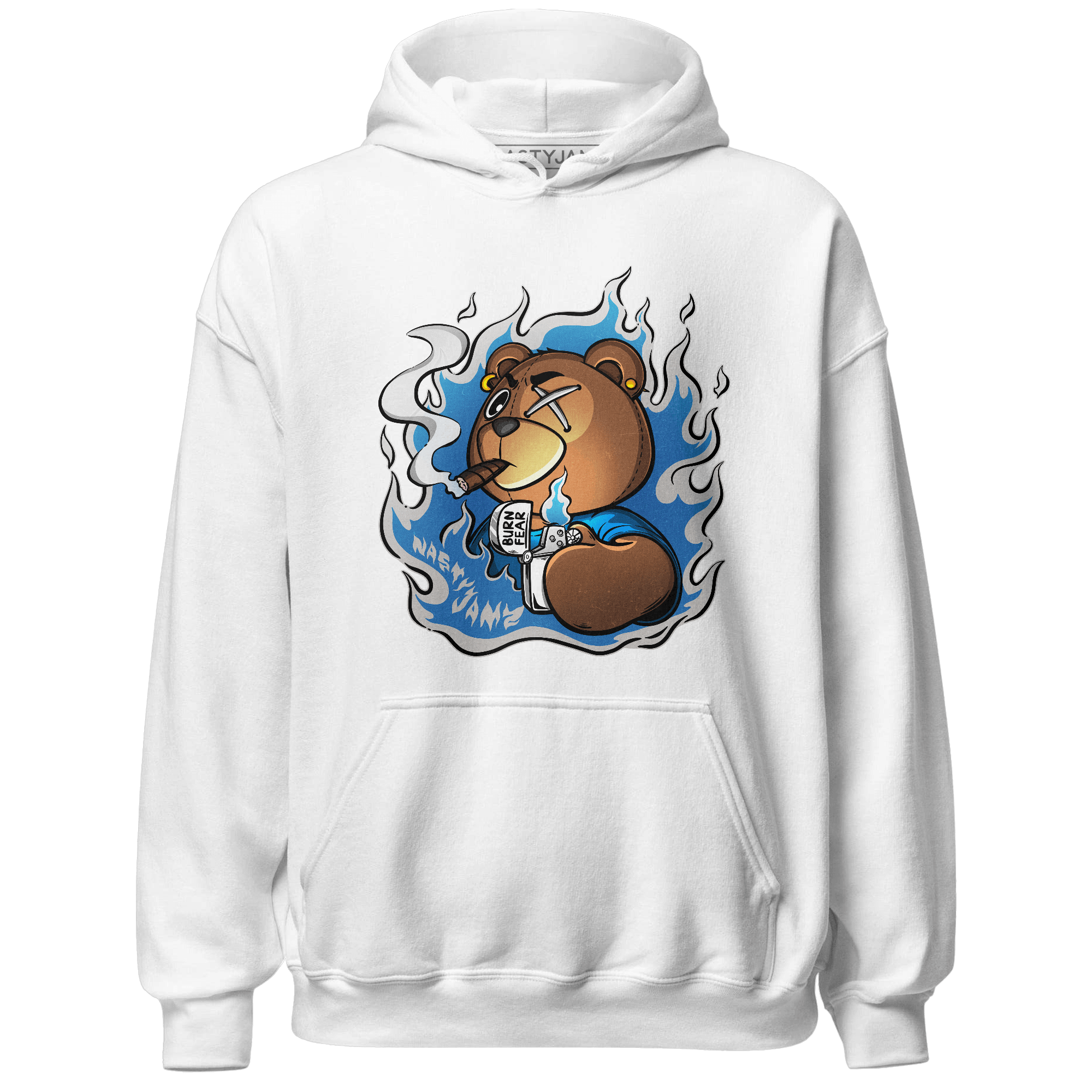 Industrial Blue 4s Hoodie Match BER Burn Fear - NastyJamz