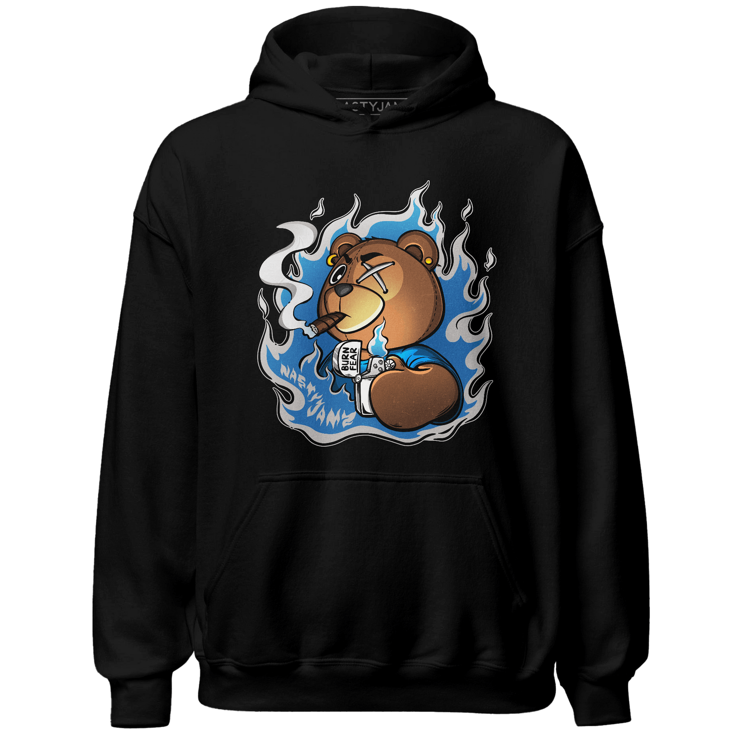 Industrial Blue 4s Hoodie Match BER Burn Fear - NastyJamz