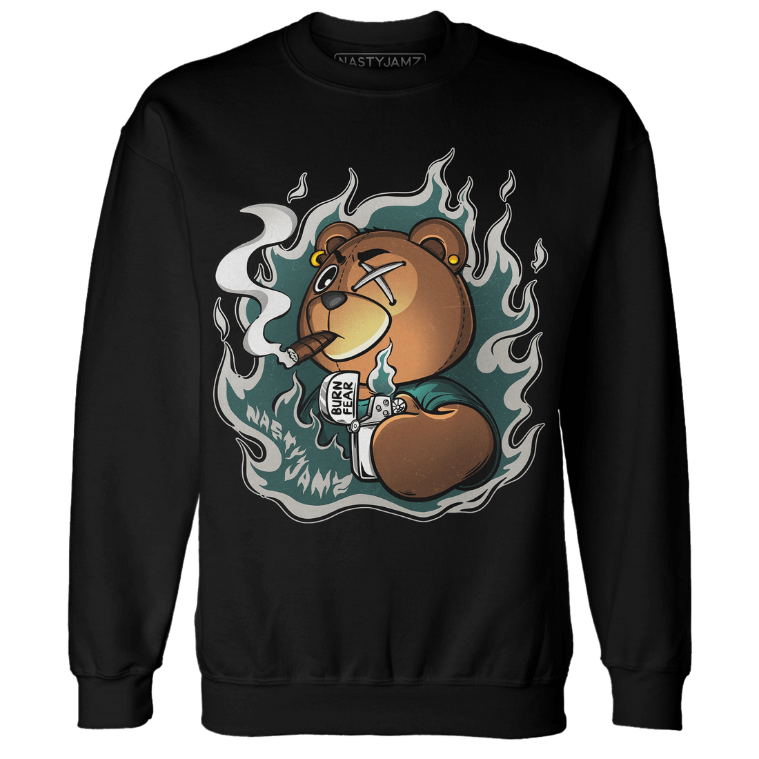 Oxidized Green 4s Sweatshirt Match BER Burn Fear - NastyJamz