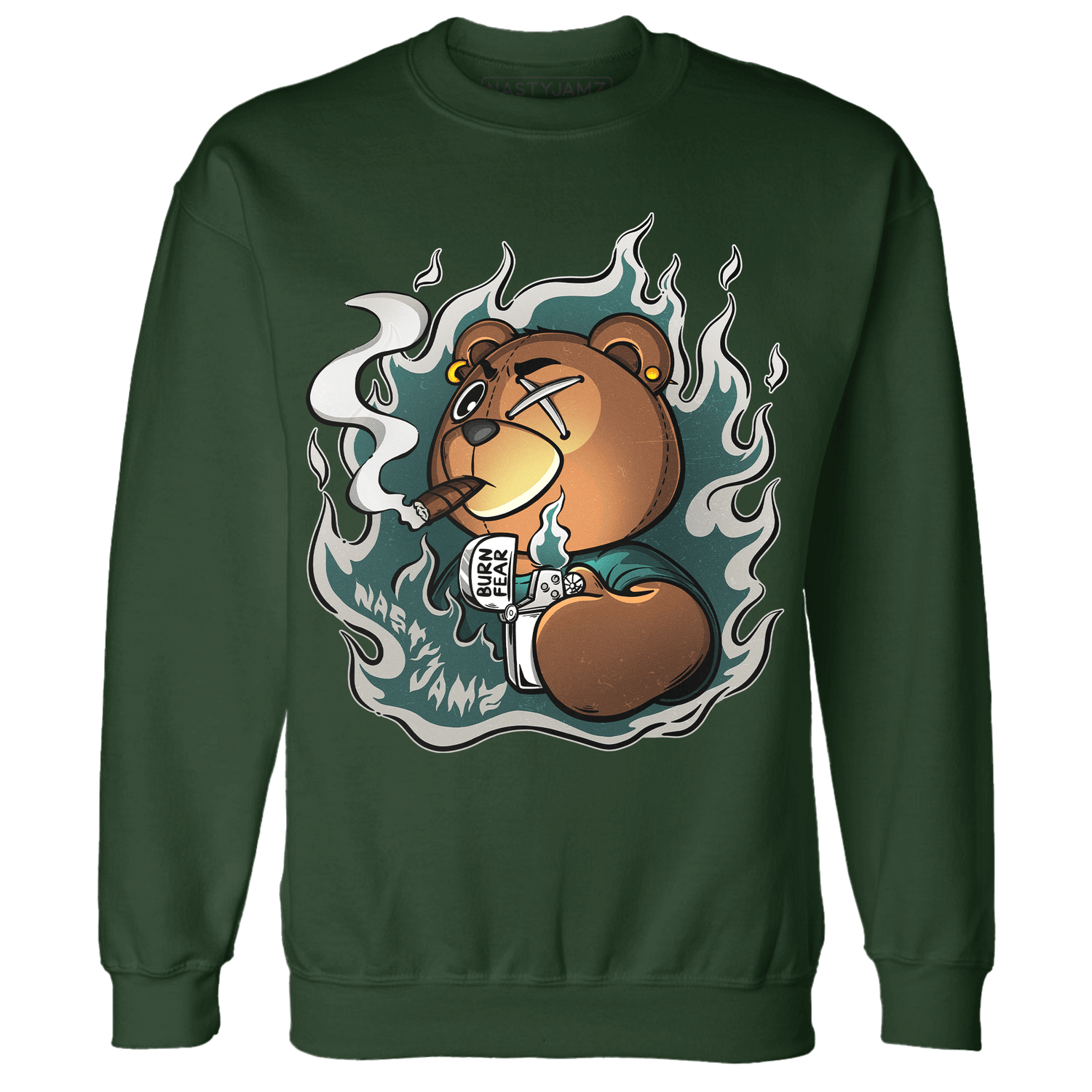 Oxidized Green 4s Sweatshirt Match BER Burn Fear - NastyJamz