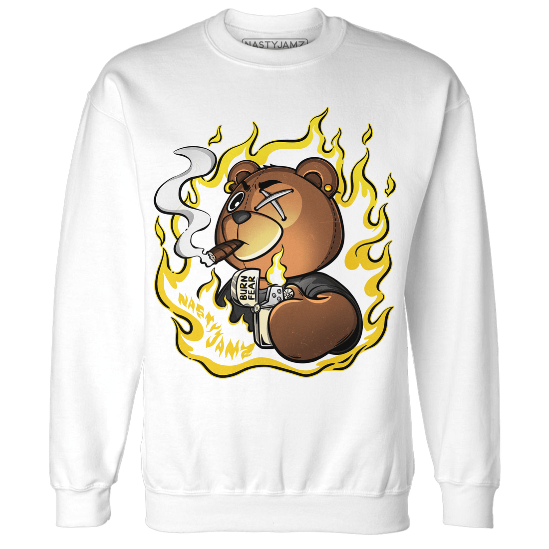 Vivid Sulfur 4s Sweatshirt Match BER Burn Fear - NastyJamz