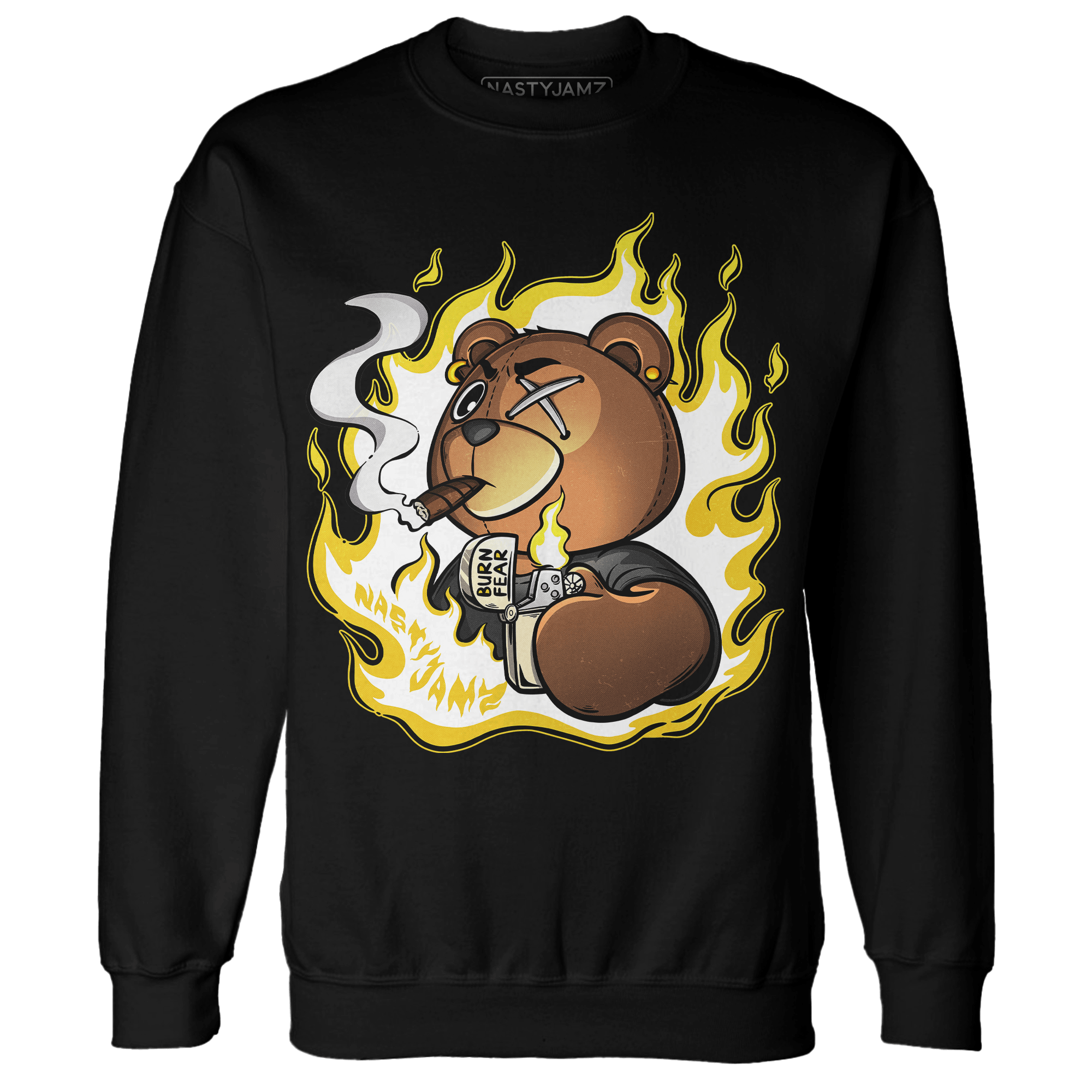 Vivid Sulfur 4s Sweatshirt Match BER Burn Fear - NastyJamz