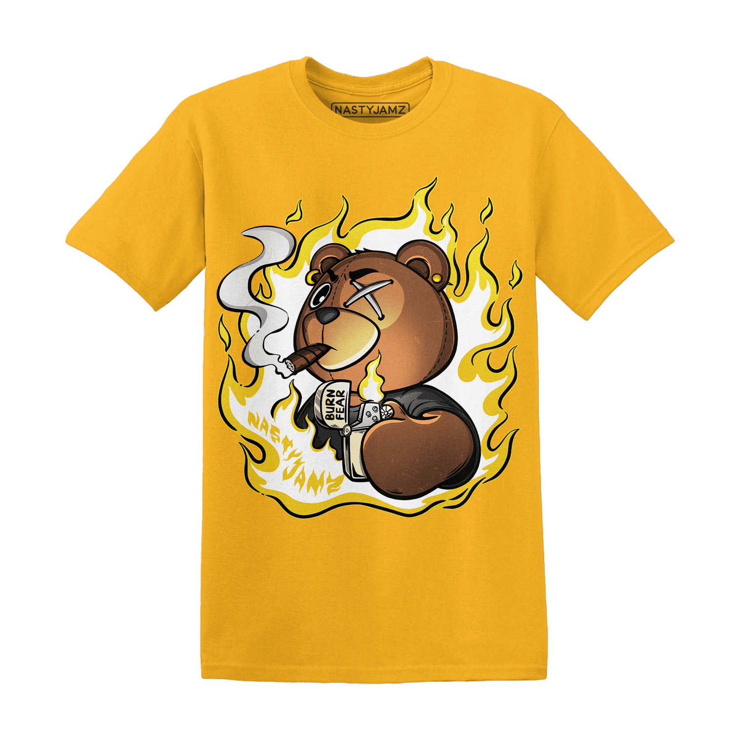 Vivid Sulfur 4s T Shirt Match BER Burn Fear - NastyJamz