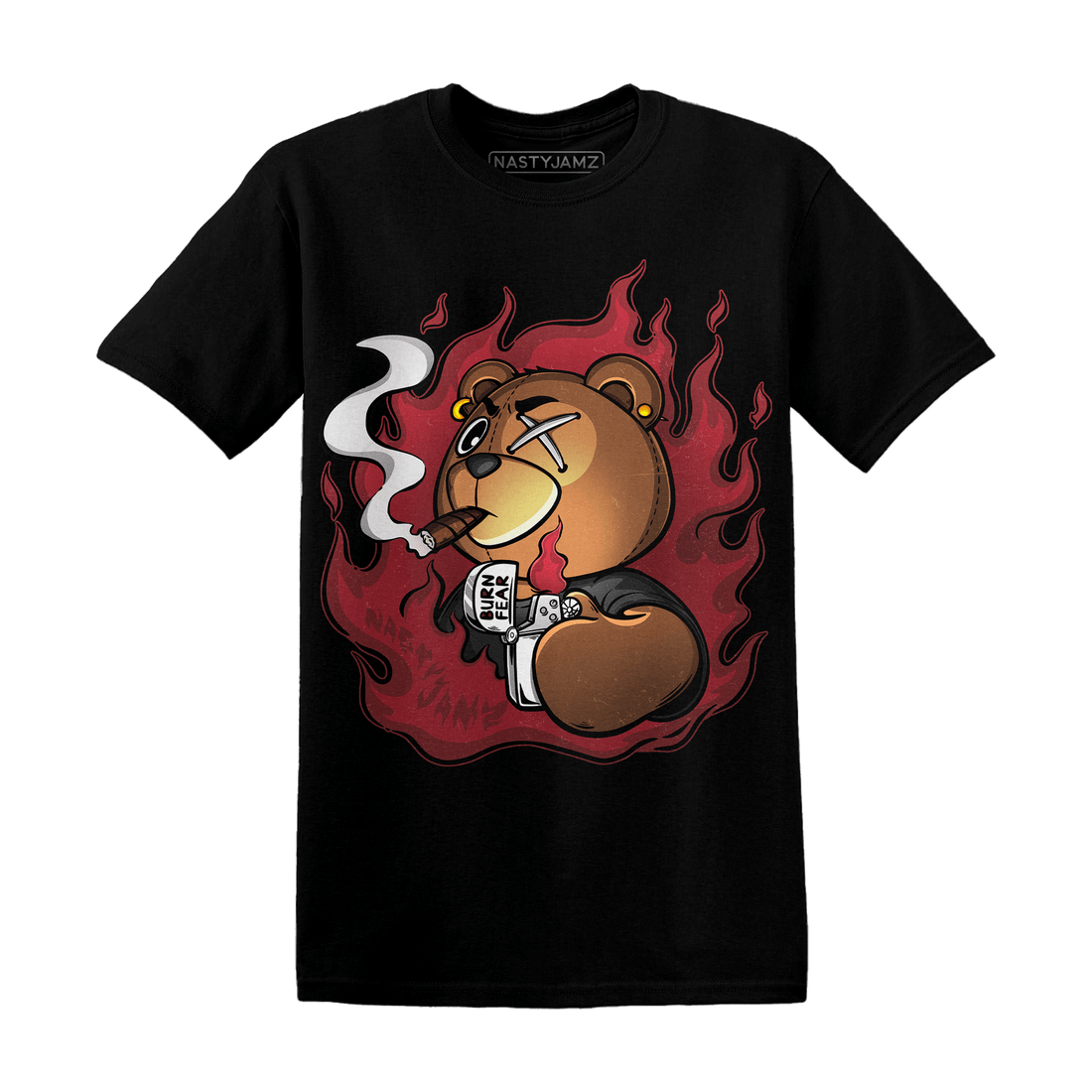 Cherry 12s T Shirt Match BER Burn Fear - NastyJamz
