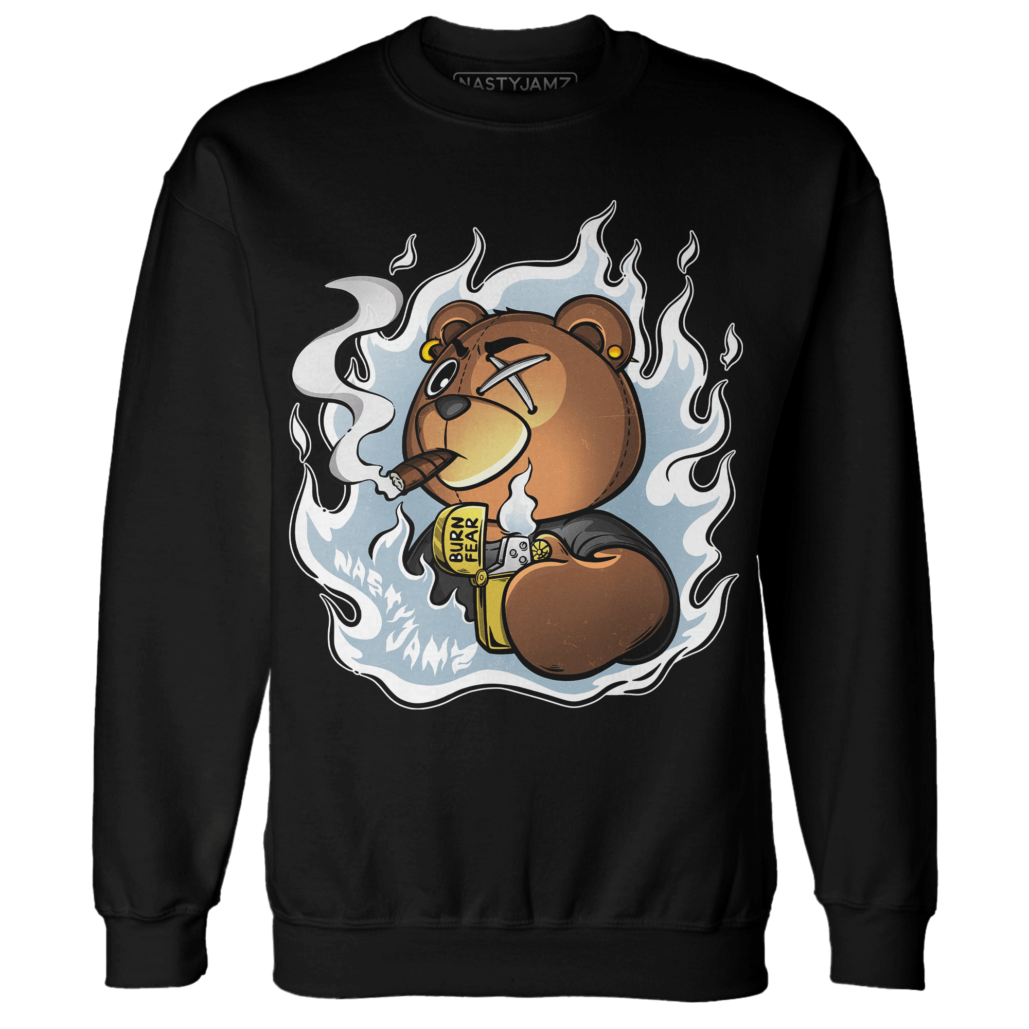 Blue Grey 13s Sweatshirt Match BER Burn Fear - NastyJamz