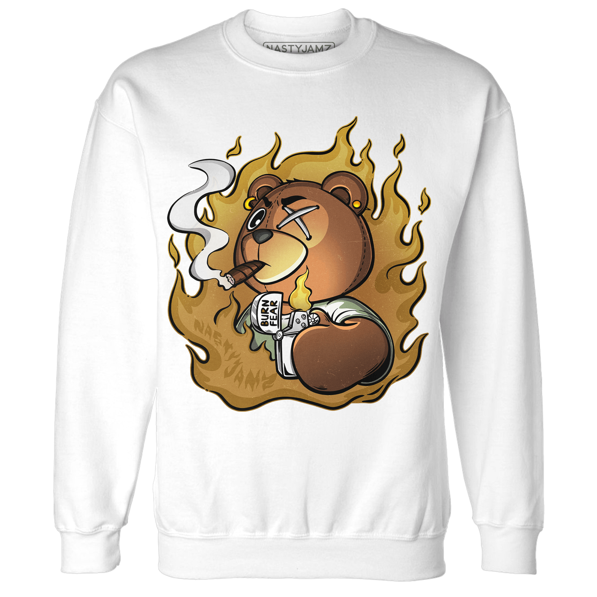 Wheat 13s Sweatshirt Match BER Burn Fear - NastyJamz