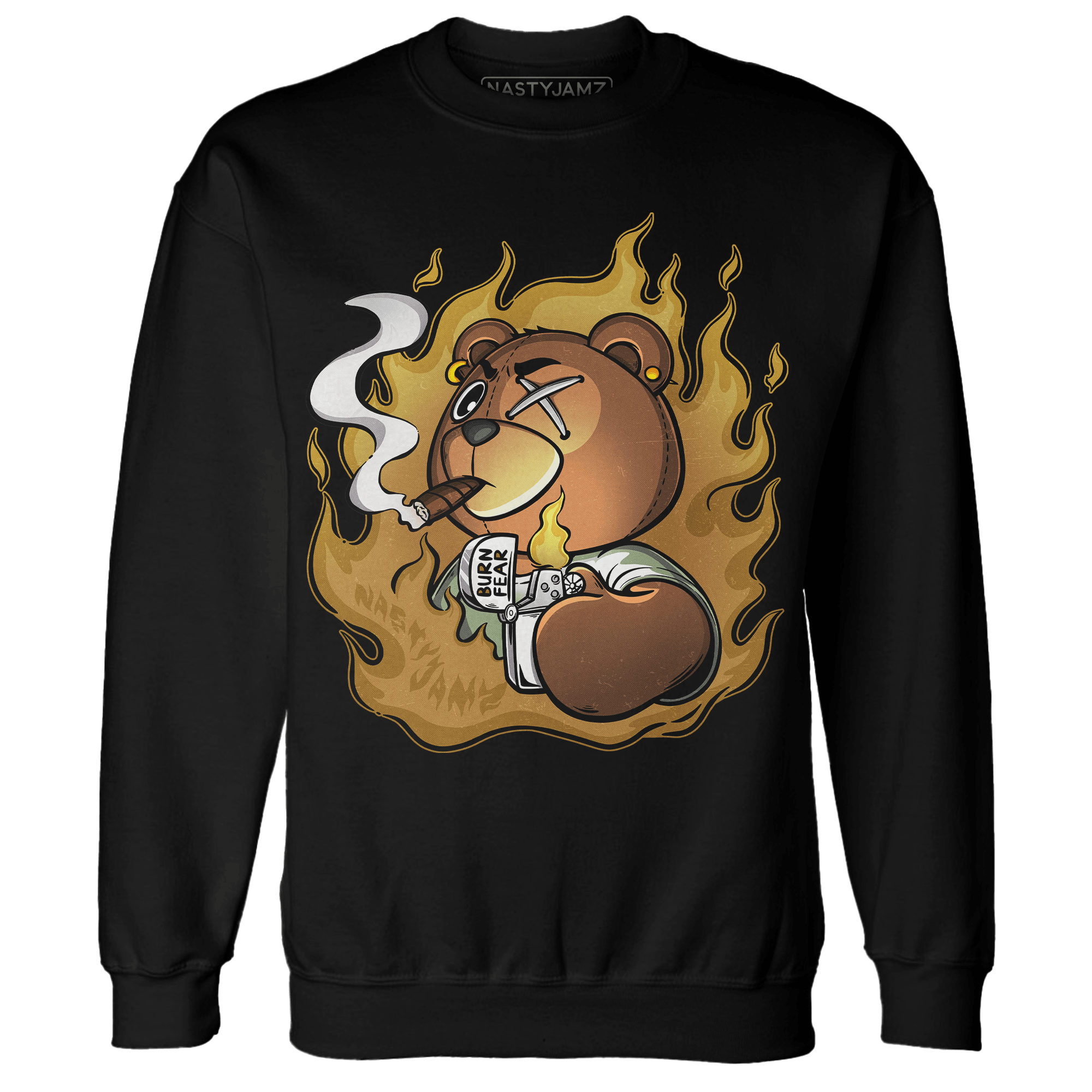 Wheat 13s Sweatshirt Match BER Burn Fear - NastyJamz