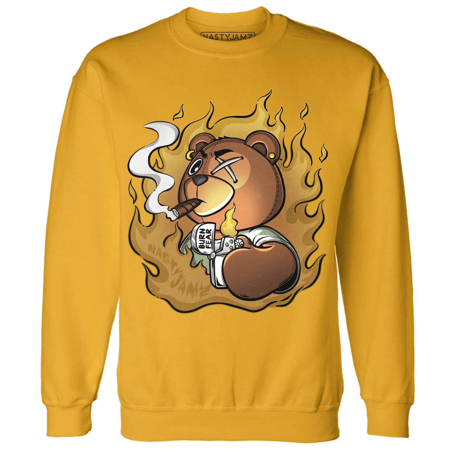 Wheat 13s Sweatshirt Match BER Burn Fear - NastyJamz