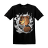 Retro High OG Black White 1s T Shirt Match BER Burn Fear - NastyJamz