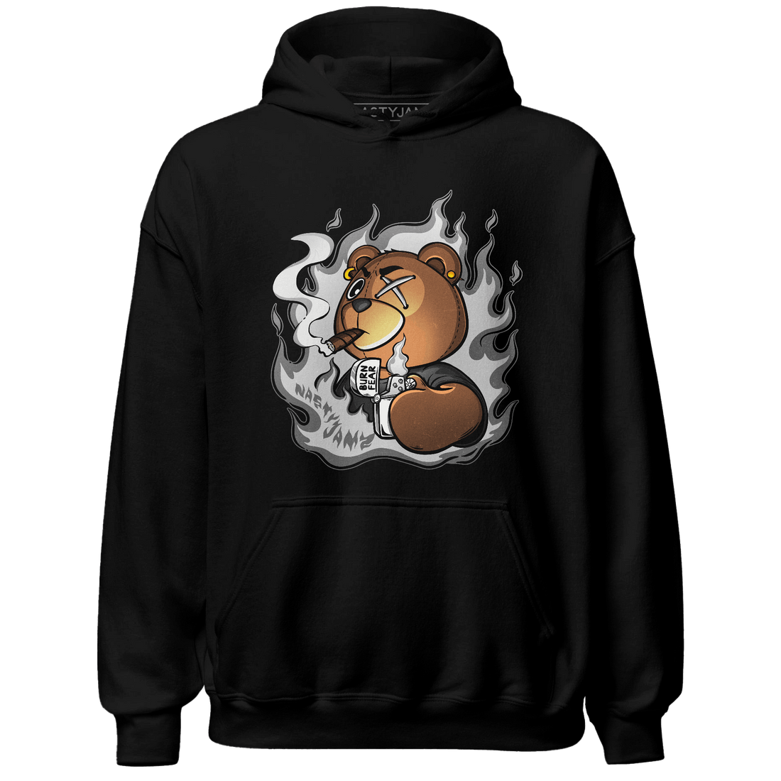 Retro High OG Black White 1s Hoodie Match BER Burn Fear - NastyJamz