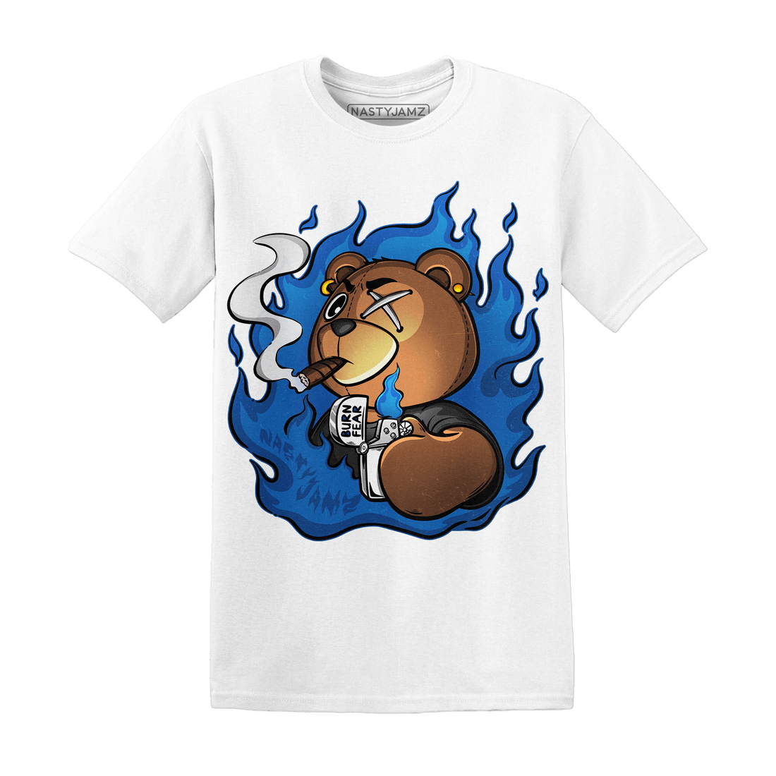 Royal Reimagined 1s T Shirt Match BER Burn Fear - NastyJamz