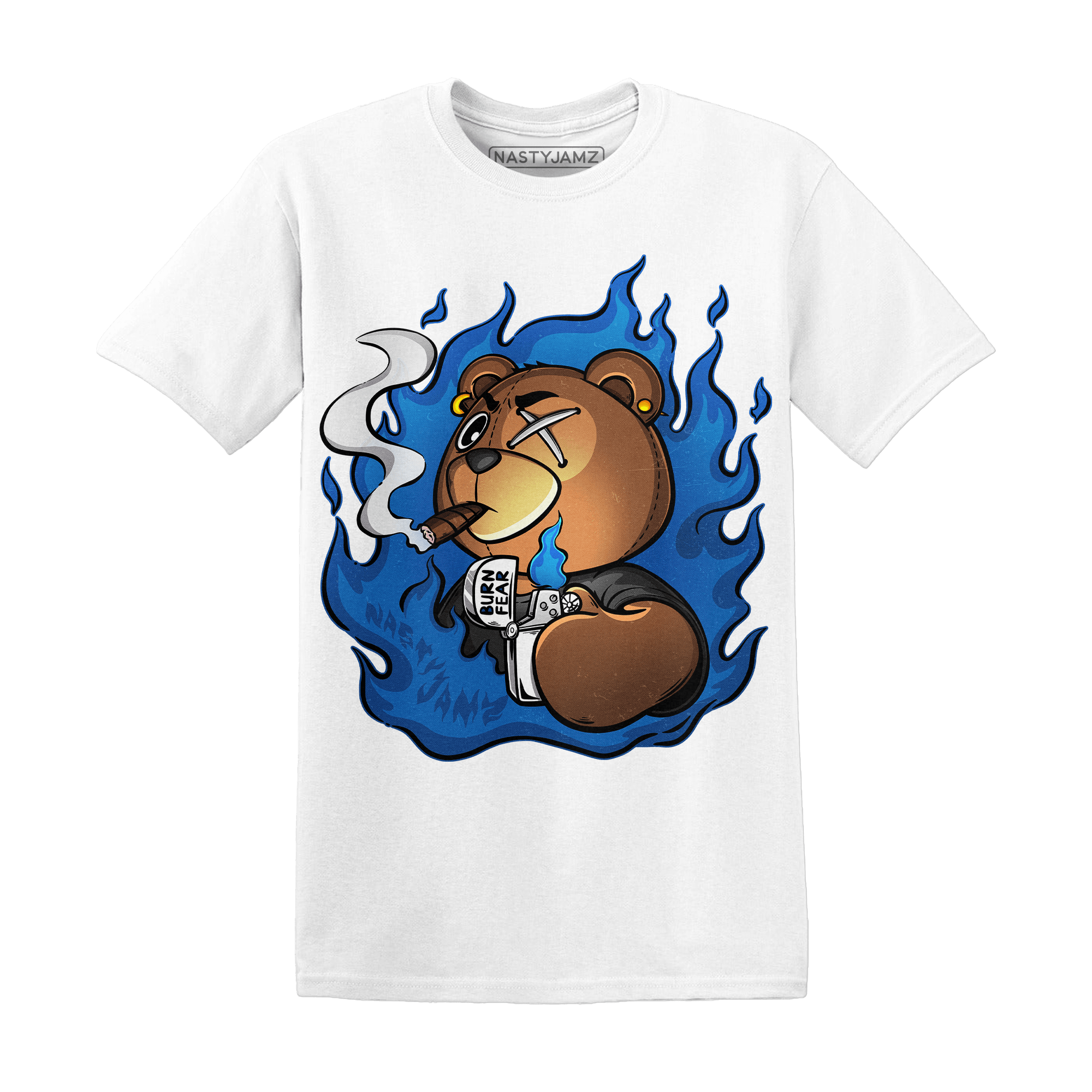 Royal Reimagined 1s T Shirt Match BER Burn Fear - NastyJamz