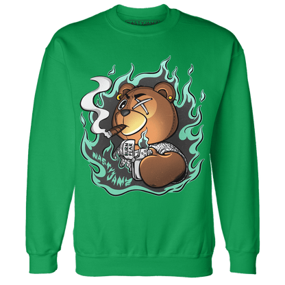 Green Glow 3s Sweatshirt Match BER Burn Fear - NastyJamz