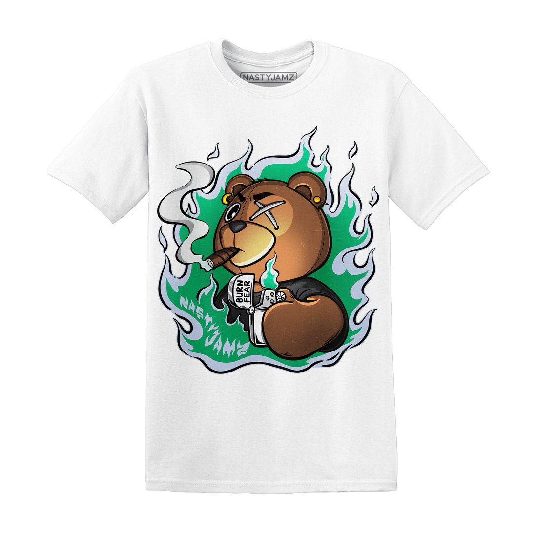 Lucky Green 5s T Shirt Match BER Burn Fear - NastyJamz