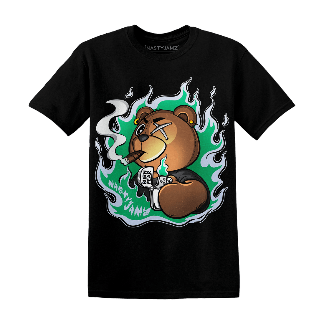 Lucky Green 5s T Shirt Match BER Burn Fear - NastyJamz