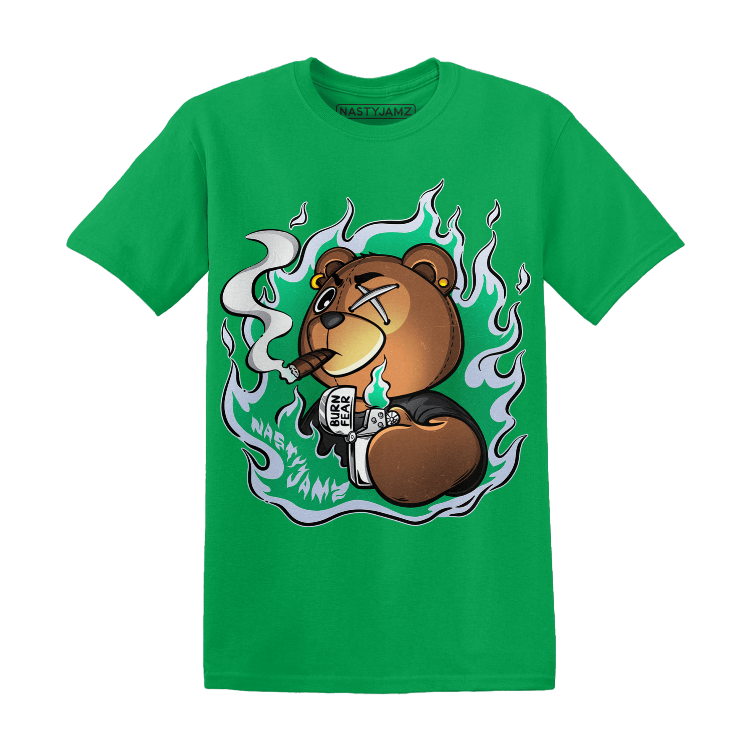Lucky Green 5s T Shirt Match BER Burn Fear - NastyJamz