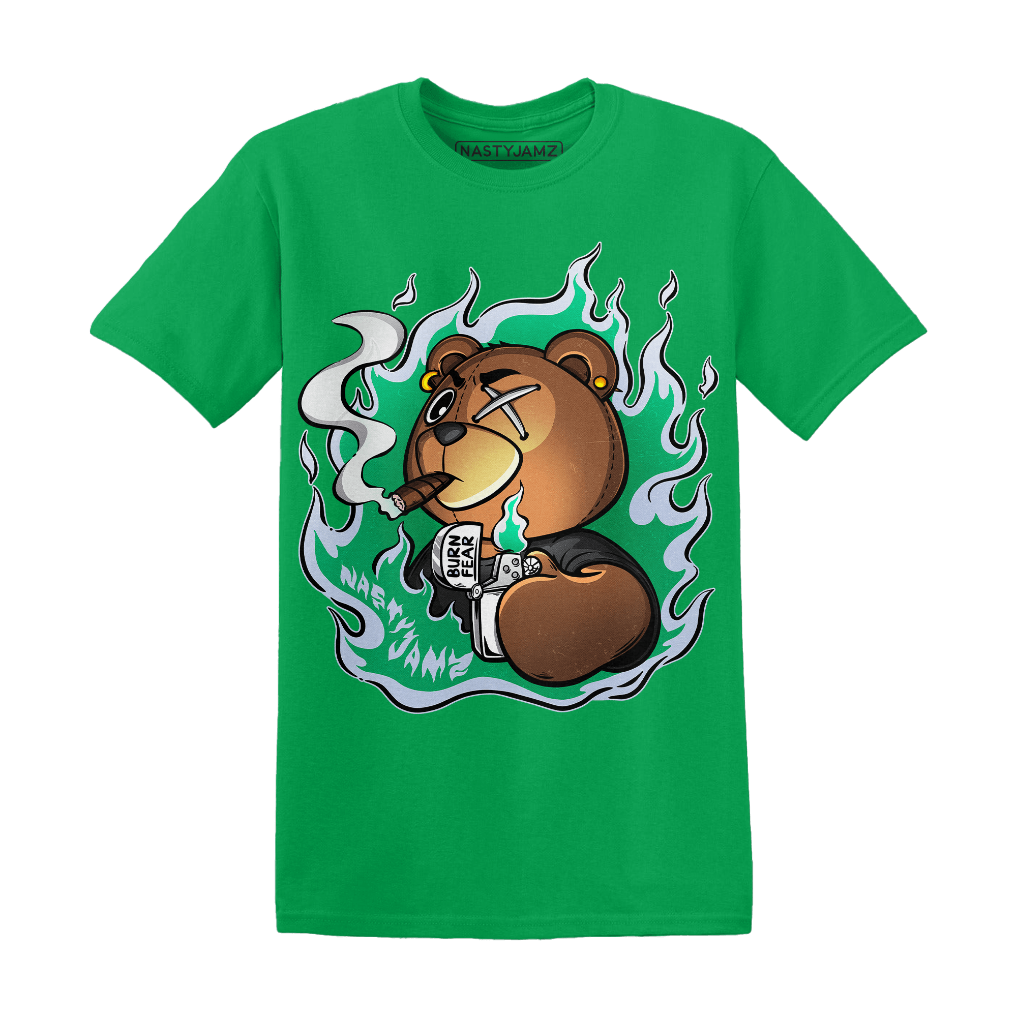 Lucky Green 5s T Shirt Match BER Burn Fear - NastyJamz