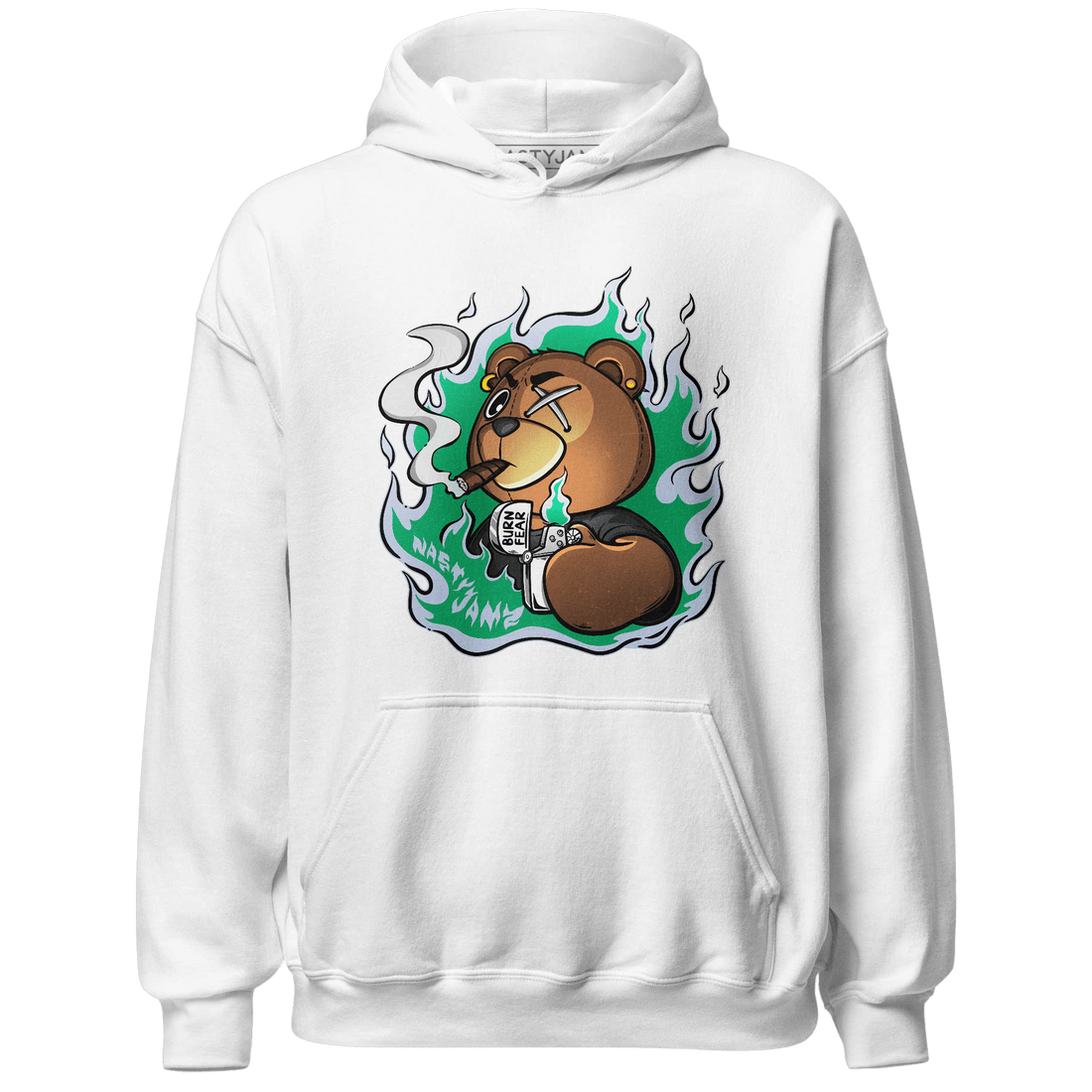 Lucky Green 5s Hoodie Match BER Burn Fear - NastyJamz
