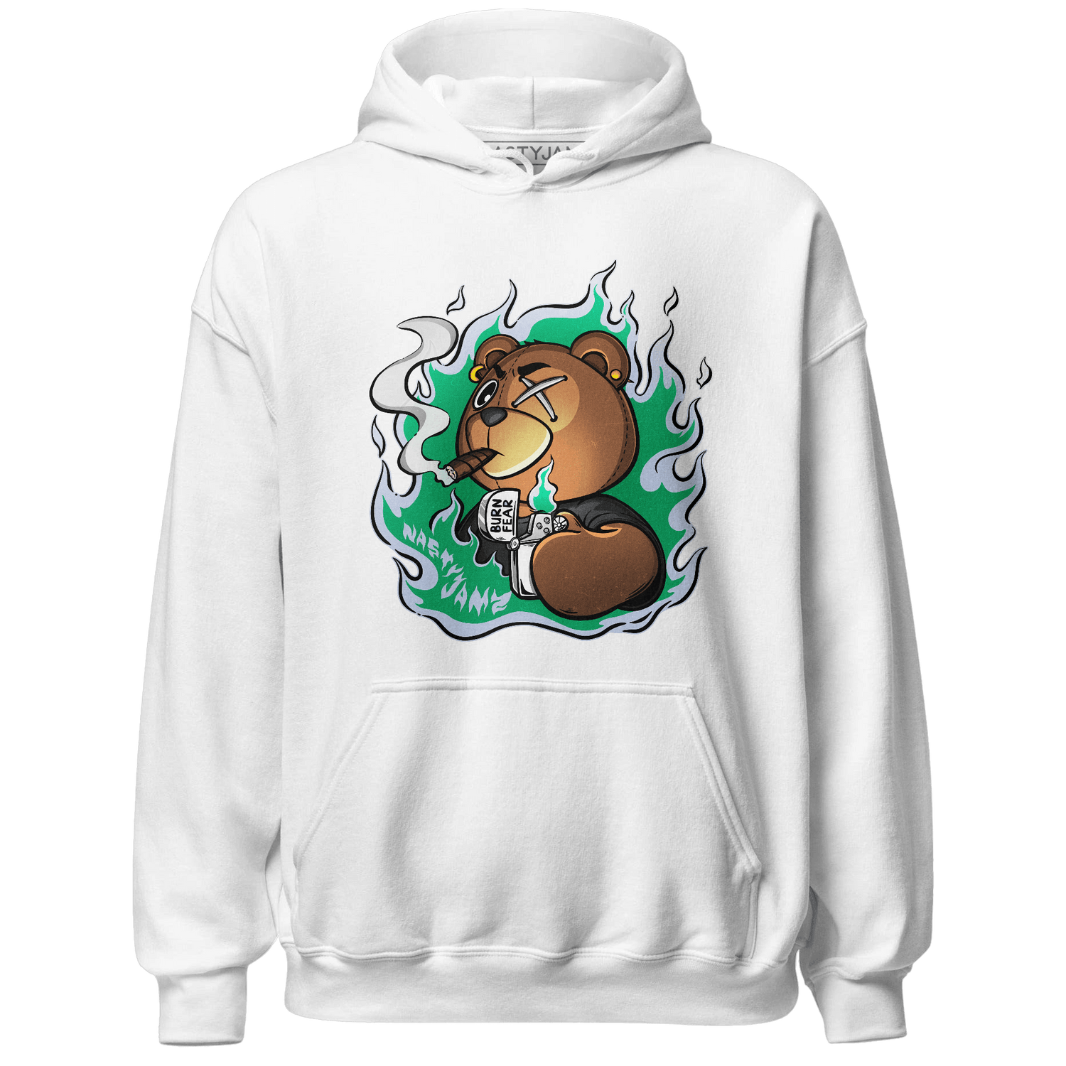 Lucky Green 5s Hoodie Match BER Burn Fear - NastyJamz